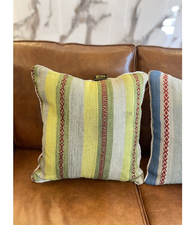 2x kelim kussens modern kilim ca 45x45 cm met vulling