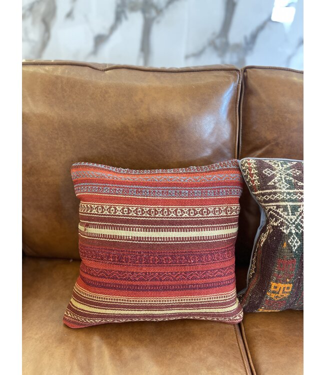 2x  kilim cushion vintage wool unique cushions ca 45x45 cm with filling