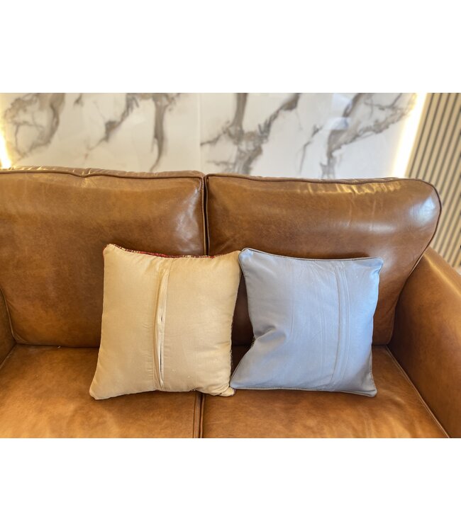 2x kelim kussen vintage wol unieke kussens ca 45x45 cm met vulling