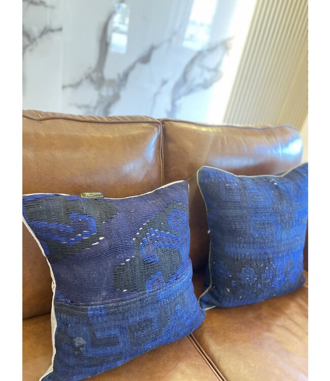 2x kilim cushion vintage wool unique cushions ca 45x45 cm with filling