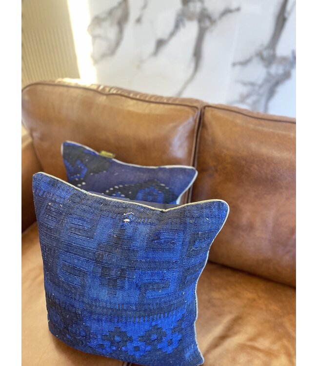 2x kilim cushion vintage wool unique cushions ca 45x45 cm with filling