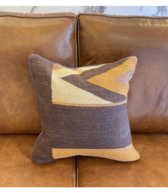 Kelimshop kilim cushion modern kelim ca 45x45 cm with filling