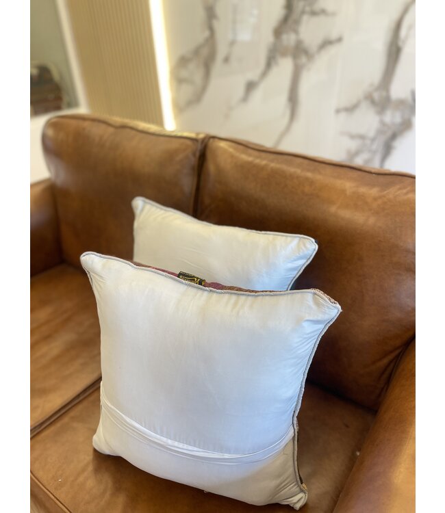 2x Kelim-Kissen, Vintage-Wolle, einzigartige Kissen, ca. 45 x 45 cm, mit Füllung