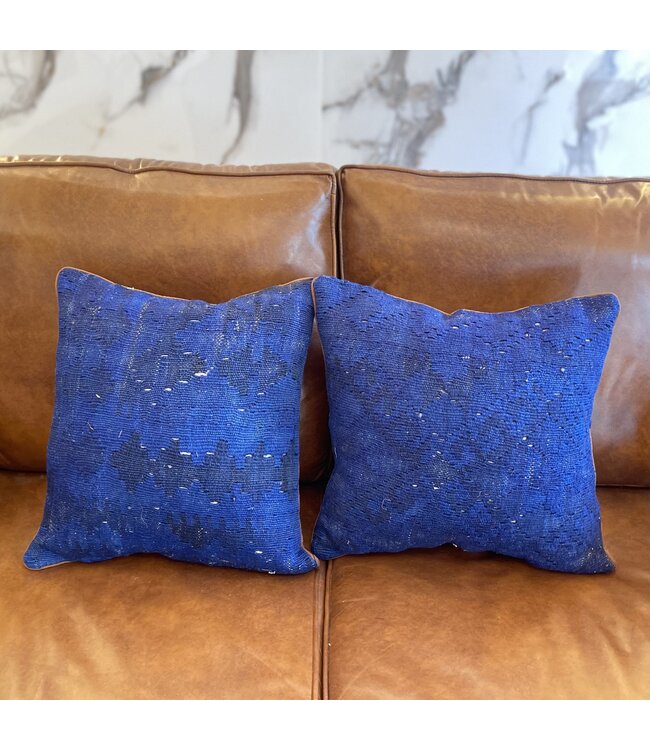 2x kilim cushion vintage wool unique cushions ca 45x45 cm with filling