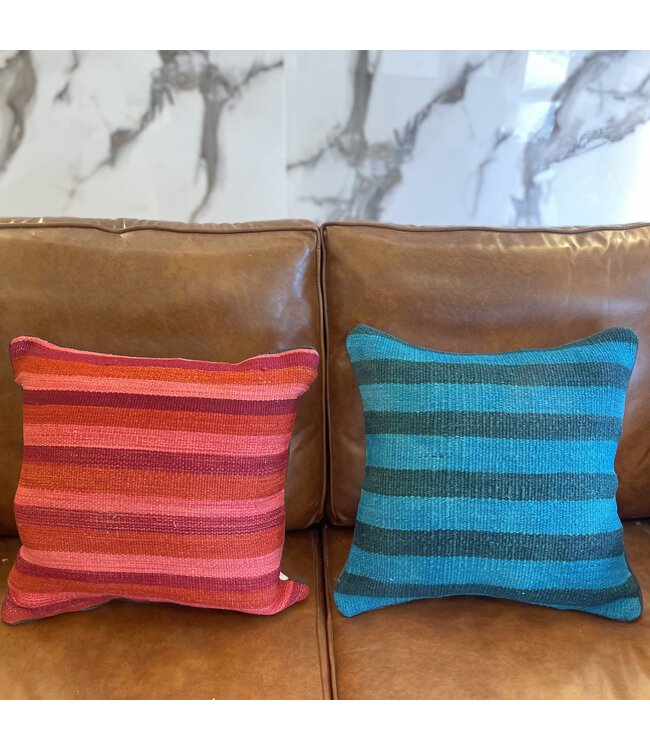 Kelimshop 2x kelim kissens moderne kilim ca 45x45 cm mit Füllung