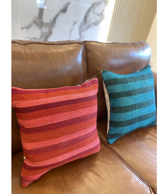 2x kilim cushion modern kelim ca 45x45 cm with filling