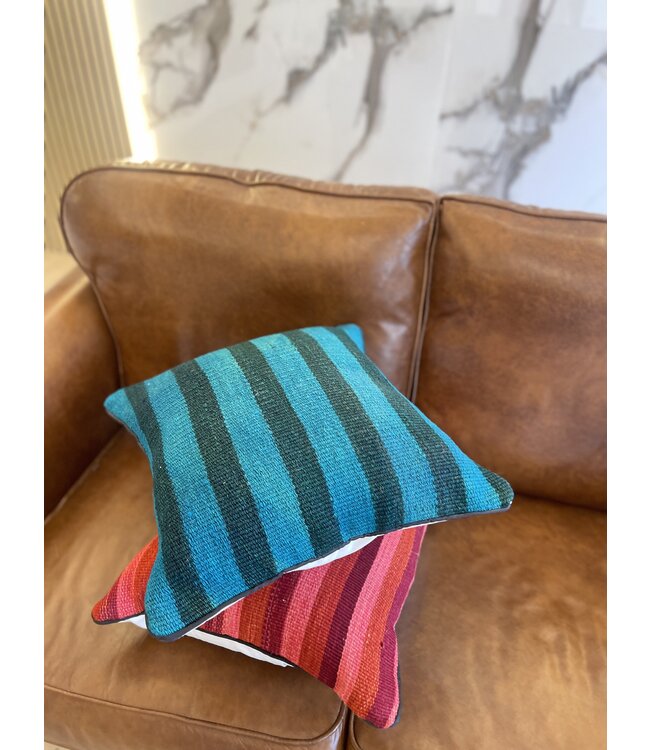 2x kilim cushion modern kelim ca 45x45 cm with filling