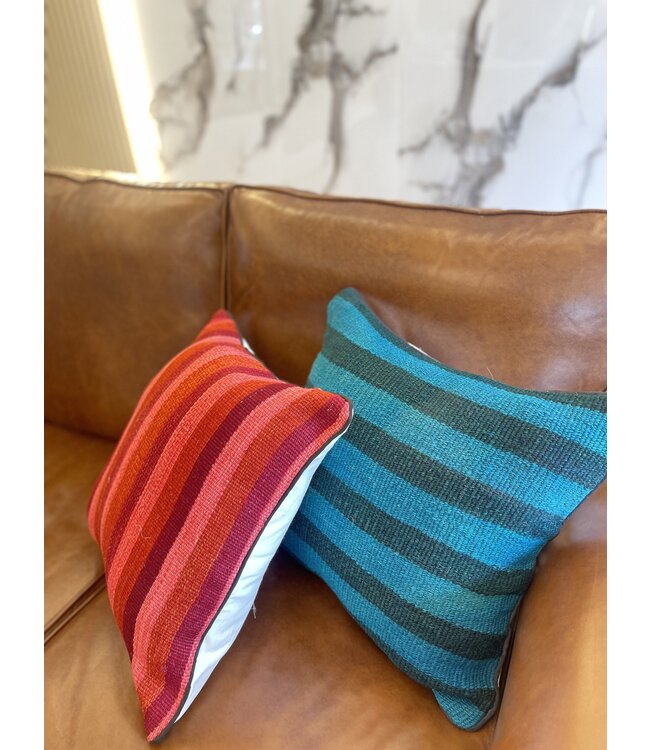 2x kilim cushion modern kelim ca 45x45 cm with filling