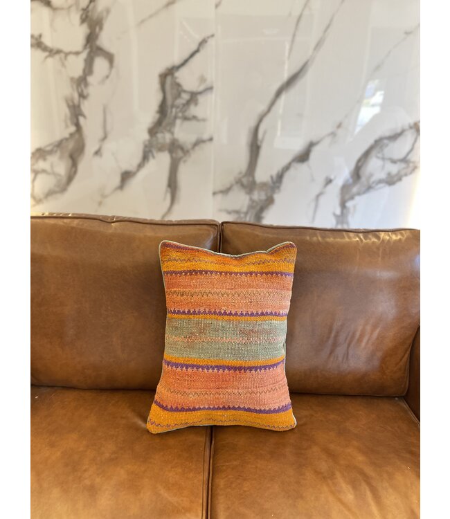 Kelim kussenhoes met modern kelim ca 60x40 cm met vulling