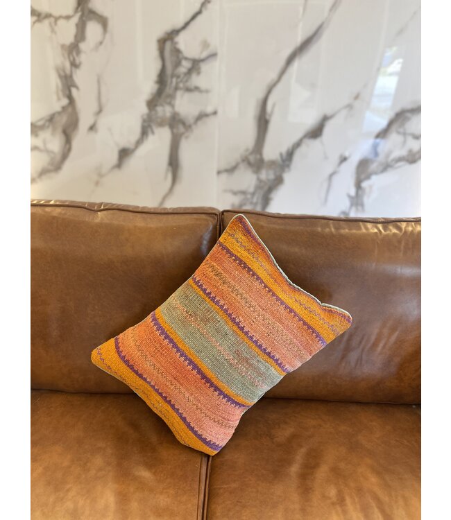 Kilim cushion cover with modern kelim ca 60x40 cm with filling