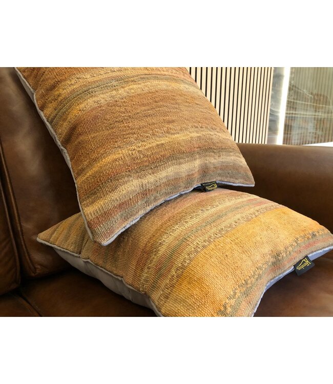 2x kelim kussens modern kilim ca 45x45 cm met vulling