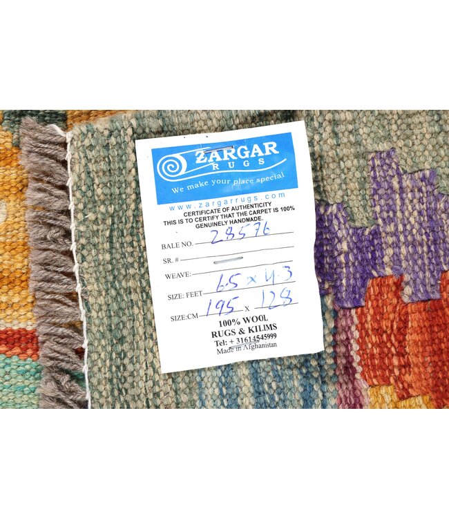195 x 128 cm Handmade Afghan  traditional  Kilim Area Rug Wool Carpet