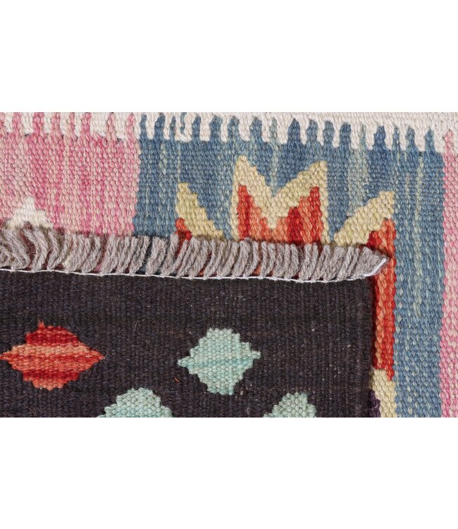 Kelim kleed loper  293 x 80 cm  vloerkleed tapijt kelims hand geweven