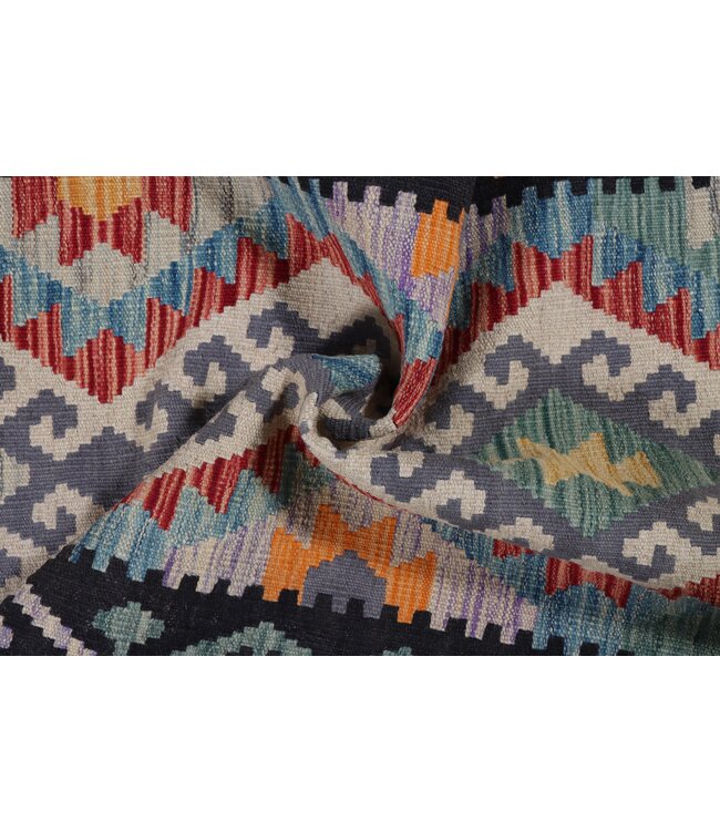 Kelim kleed loper  200 x 64 cm  vloerkleed tapijt kelims hand geweven