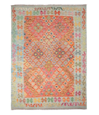 206 x 154 cm Handgemaakte Afghaanse traditionele Kilim Vloerkleed Wol Tapijt 206 x 154 cm Handgemaakte Afghaanse traditionele Kilim Vloerkleed Wol Tapijt
