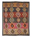 203 x 158 cm Handmade Afghan Traditional Kilim Area Rug Wool Carpet