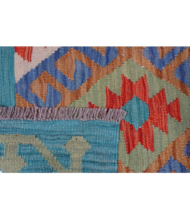 Kelim kleed loper  207 x 58 cm  vloerkleed tapijt kelims hand geweven