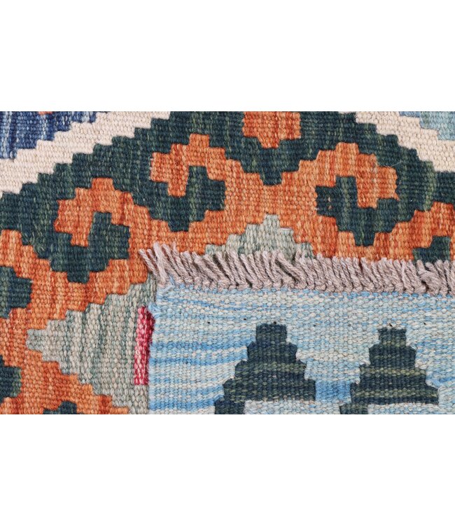 Kelim kleed loper  198 x 62 cm  vloerkleed tapijt kelims hand geweven