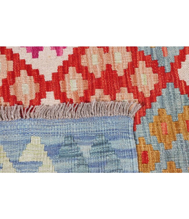 172 x 122 cm Handmade Afghan Traditional Kilim Area Rug Wool Carpet