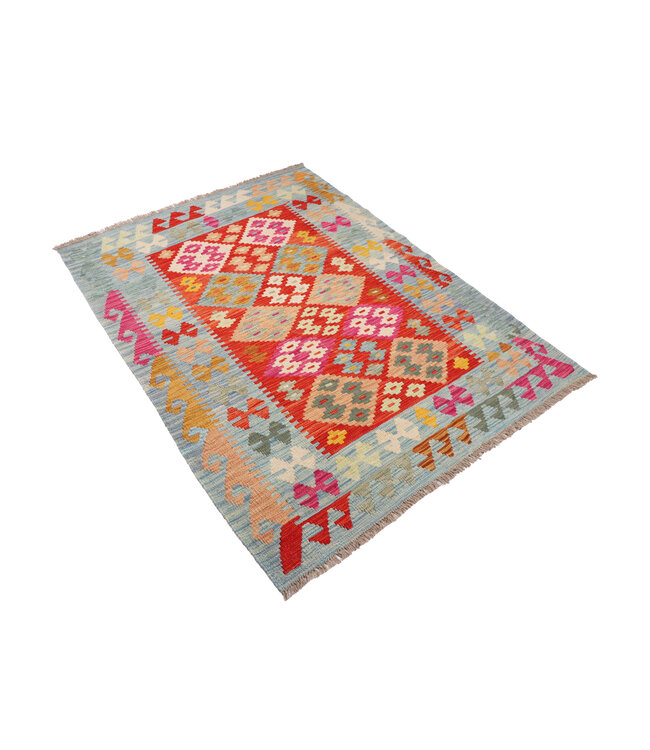 172 x 122 cm Handgefertigter Afghanischer traditioneller Kilim Teppich Woll