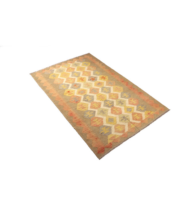 213 x 139 cm  Handgemaakte Afghaanse traditionele Kilim Vloerkleed Wol Tapijt