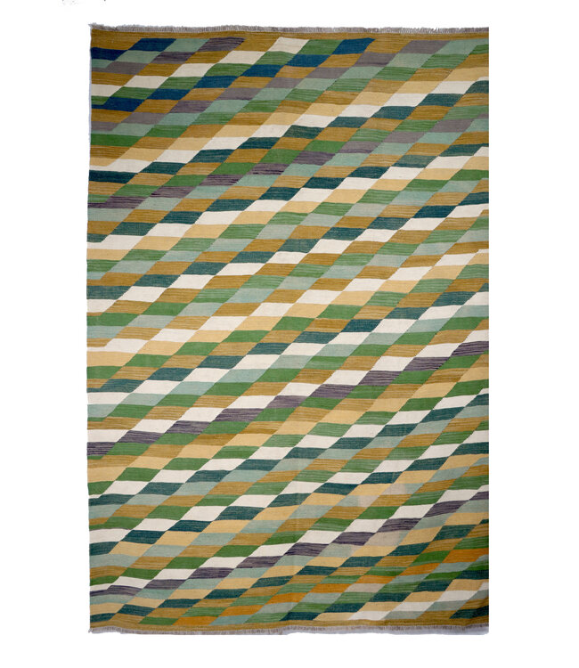 302 x 200 cm Handmade Afghan modern Kilim Area Rug Wool