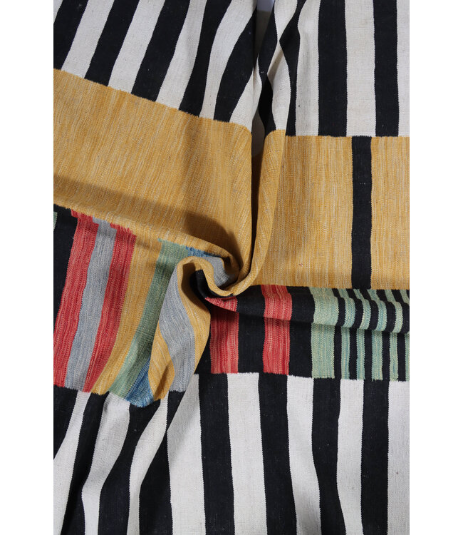 244 x 169 cm Handgemacht modern Wolle Kelim Teppich