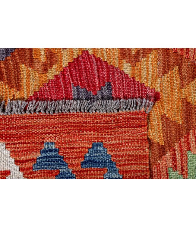 242 x 175 cm Handgemaakte Afghaanse traditionele Kilim Vloerkleed Wol Tapijt