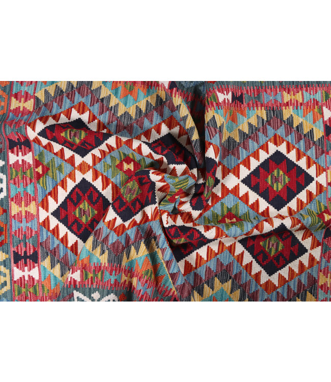 186 x 123 cmHandgefertigter Afghanischer traditioneller Kilim Teppich Woll