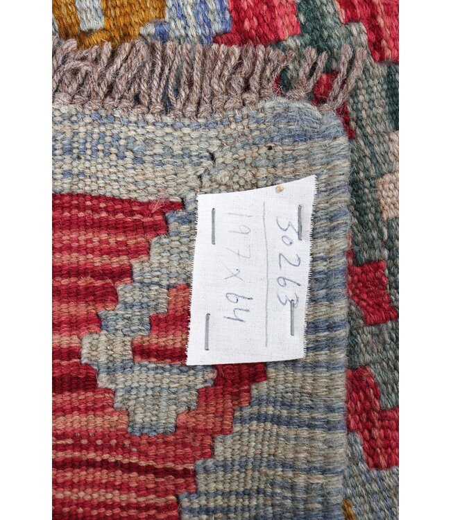 Kelim rug runner  197 x 64 cm