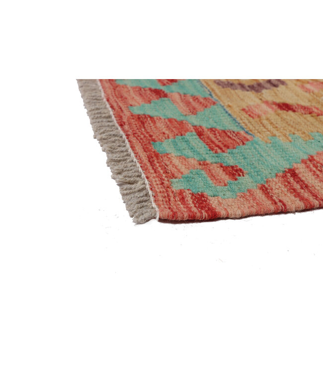 297 x 207 cm Handmade Afghan Traditional Kilim Area Rug Wool Carpet