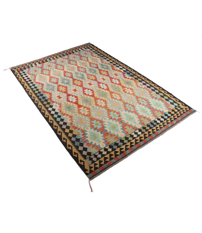 298 x 200 cm Handgefertigter Afghanischer traditioneller Kilim Teppich Woll
