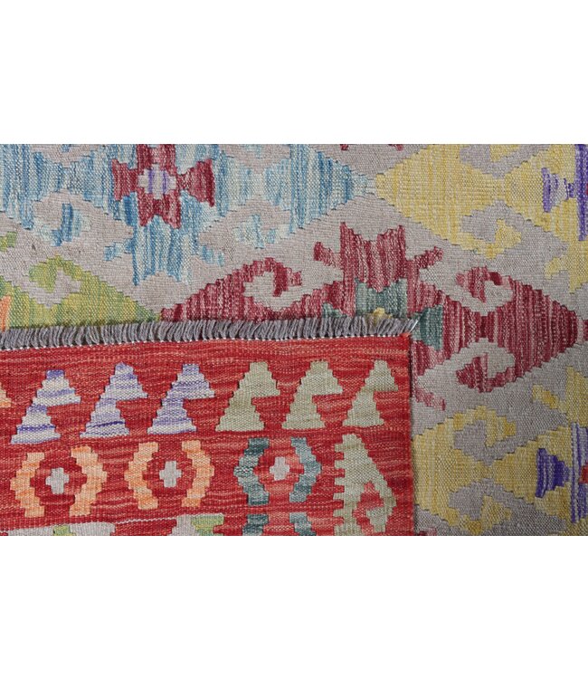 296 x 204 cm Handgemaakte Afghaanse traditionele Kilim Vloerkleed Wol Tapijt