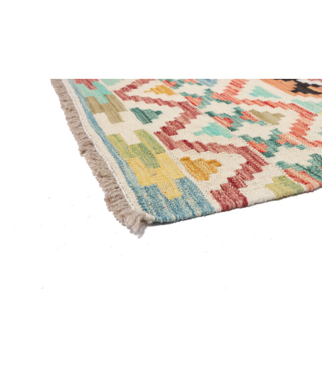 307 x 201 cm Handgemaakte Afghaanse traditionele Kilim Vloerkleed Wol Tapijt