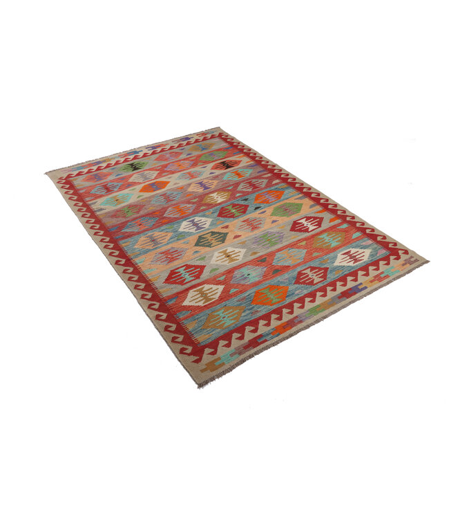 250 x 175 cm Handmade Afghan Traditional Kilim Area Rug Wool Carpet