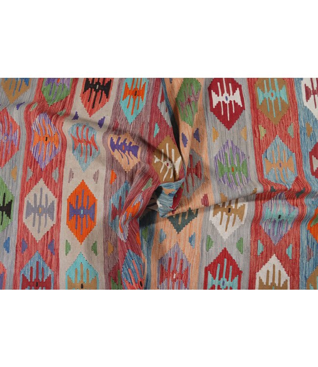 250 x 175 cm Handgefertigter Afghanischer traditioneller Kilim Teppich Woll