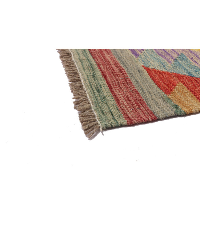 246 x 172 cm Handgemaakte Afghaanse traditionele Kilim Vloerkleed Wol Tapijt