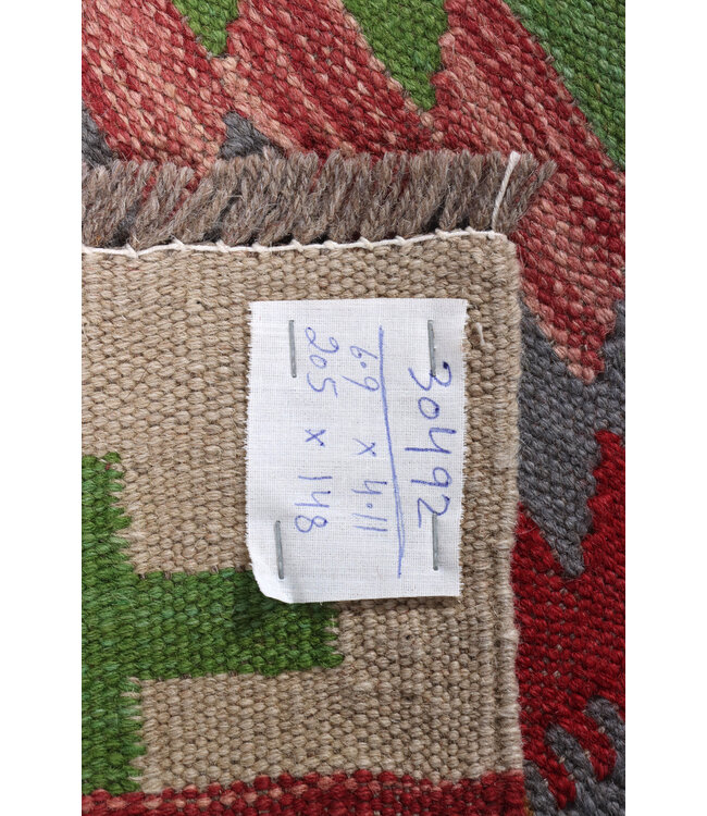 203 x 148 cm Handgemaakte Afghaanse traditionele Kilim Vloerkleed Wol Tapijt