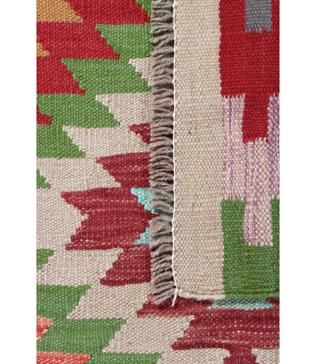 203 x 148 cm Handgefertigter Afghanischer traditioneller Kilim Teppich Woll
