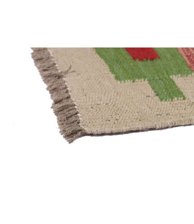 203 x 148 cm Handgemaakte Afghaanse traditionele Kilim Vloerkleed Wol Tapijt