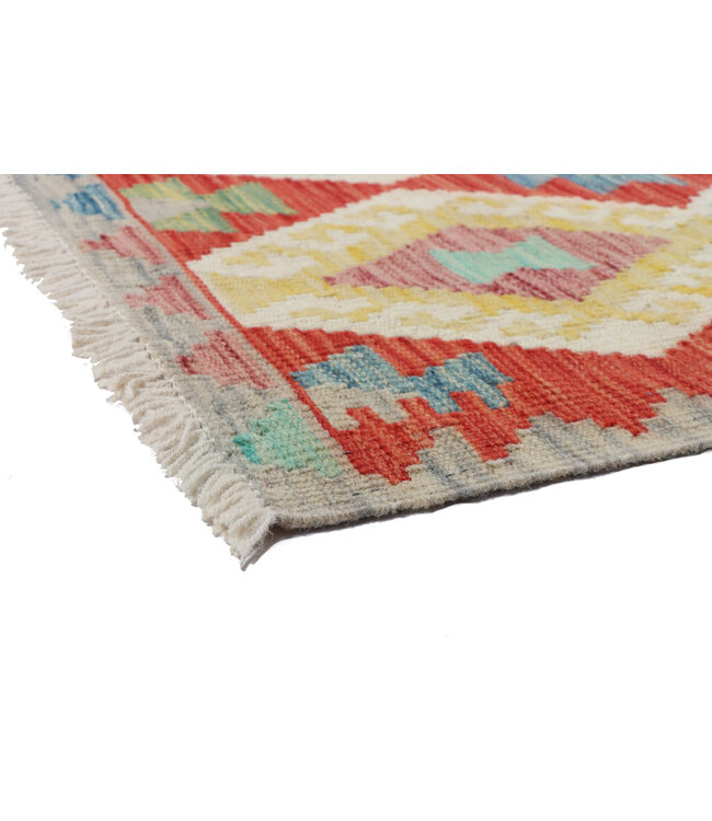 208 x 160  cm Handgemaakte Afghaanse traditionele Kilim Vloerkleed Wol Tapijt