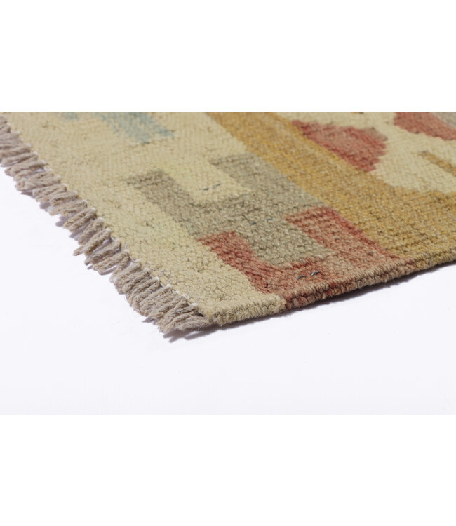 200 x 147 cm Handgemaakte Afghaanse traditionele Kilim Vloerkleed Wol Tapijt