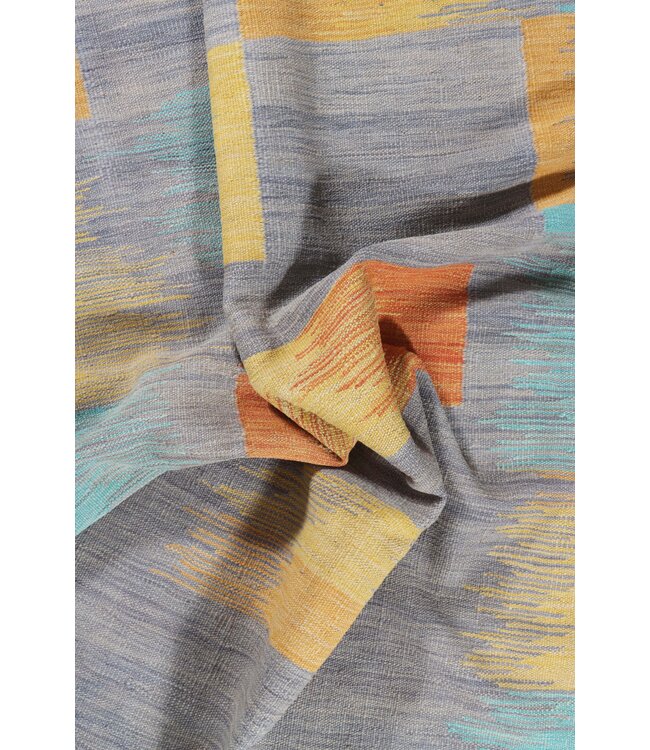 245 x 169  cm Handgeweven modern Kelim Tapijt Wol