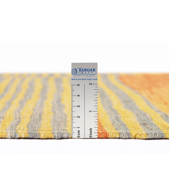 245 x 169  cm Handgeweven modern Kelim Tapijt Wol