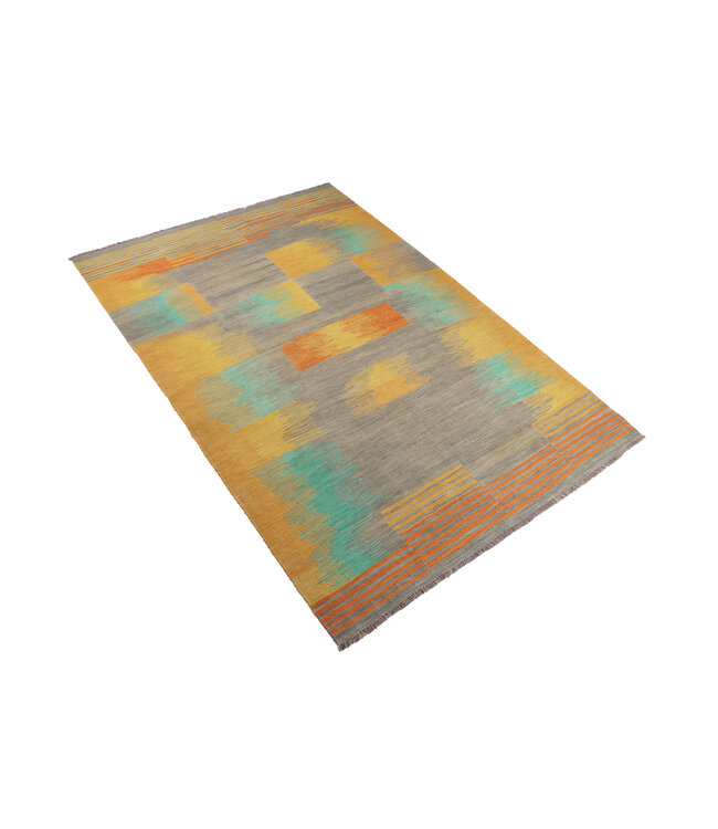 245 x 169  cm Handgemacht modern Wolle Kelim Teppich