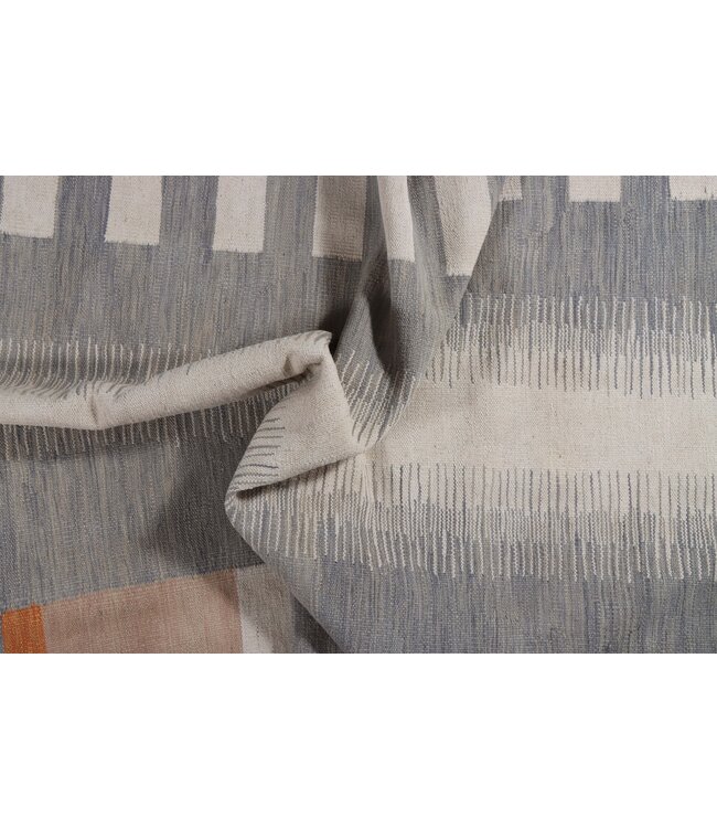 250 x 167   cm Handgeweven modern Kelim Tapijt Wol