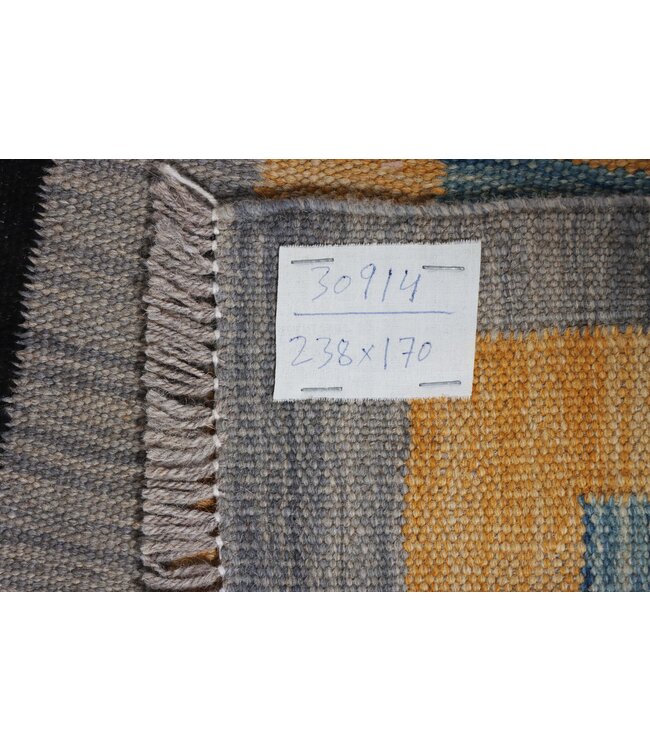 238 x 170 cm Handmade Afghan modern Kilim Area Rug Wool