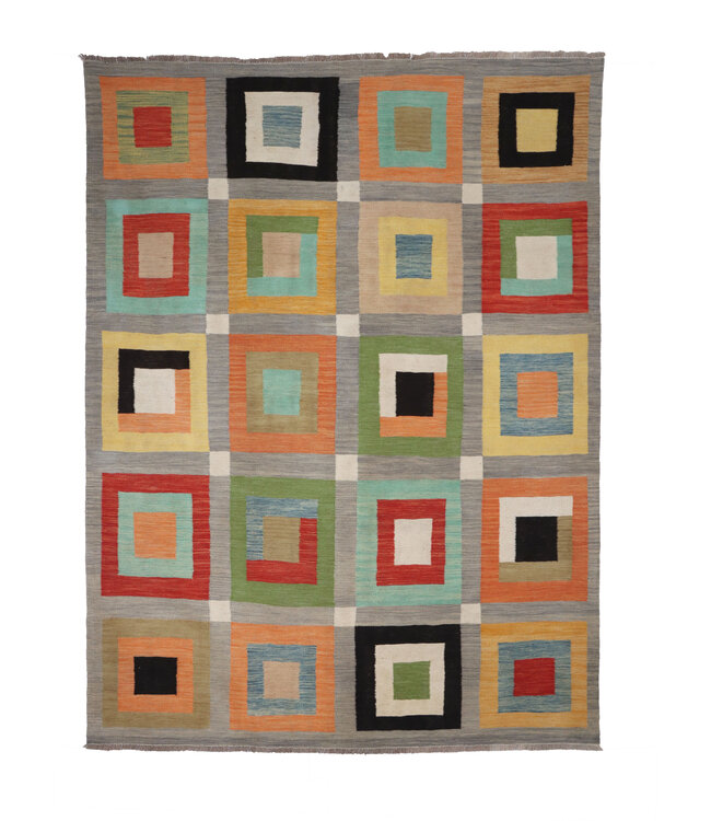 238 x 170 cm Handmade Afghan modern Kilim Area Rug Wool