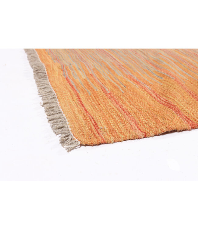 202 x 149   cm Handgeweven modern Kelim Tapijt Wol