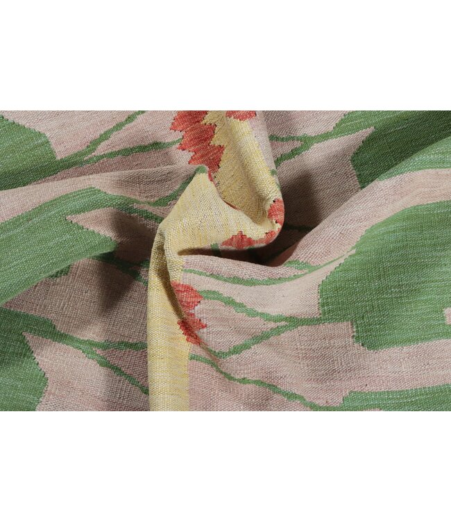 204 x 152  cm Handgemacht modern Wolle Kelim Teppich